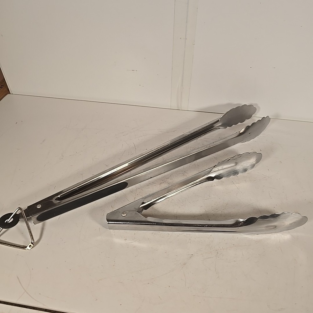 Stainless Steel Kitchen Tongs Set of 2 - 9" and 12"‎